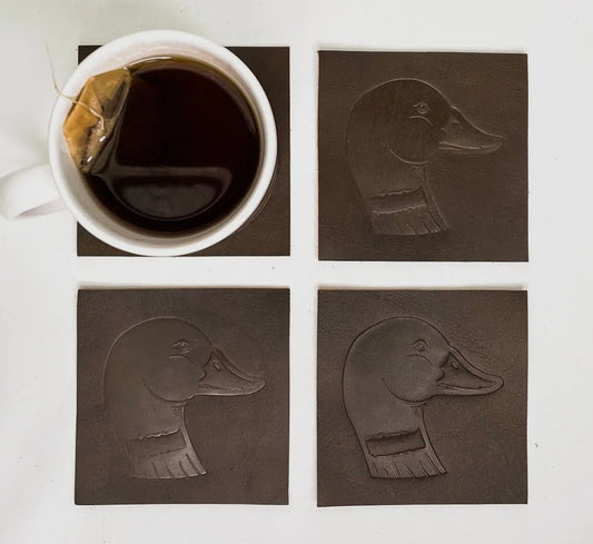 Leather Duck Coasters