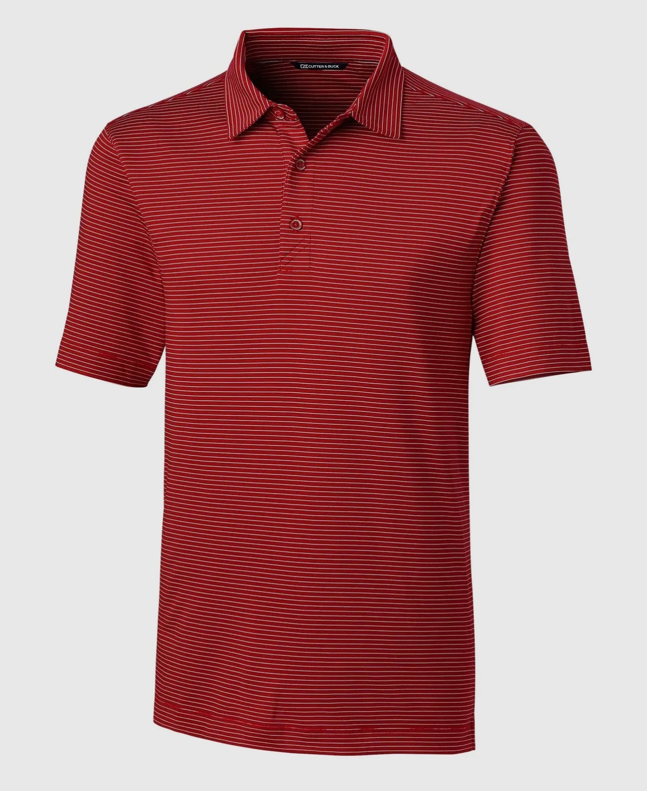 Forge Cardinal Red Pencil Stripe - Polo