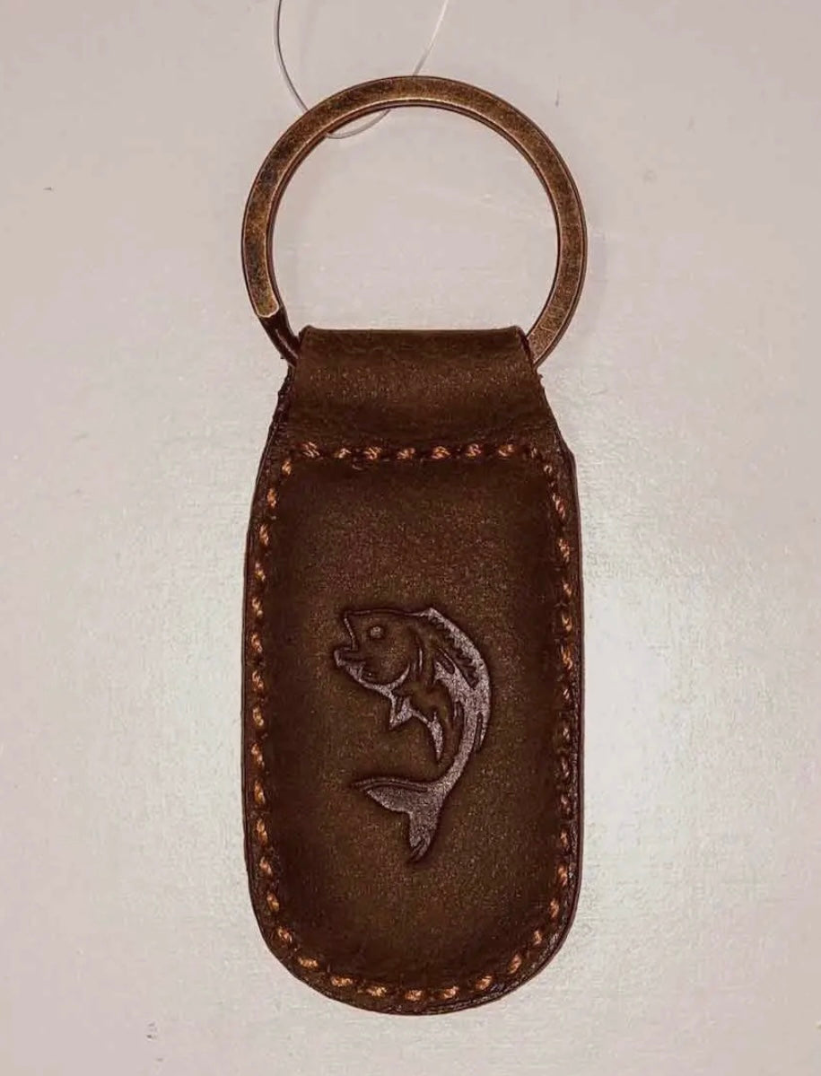 Leather Bass Keychain