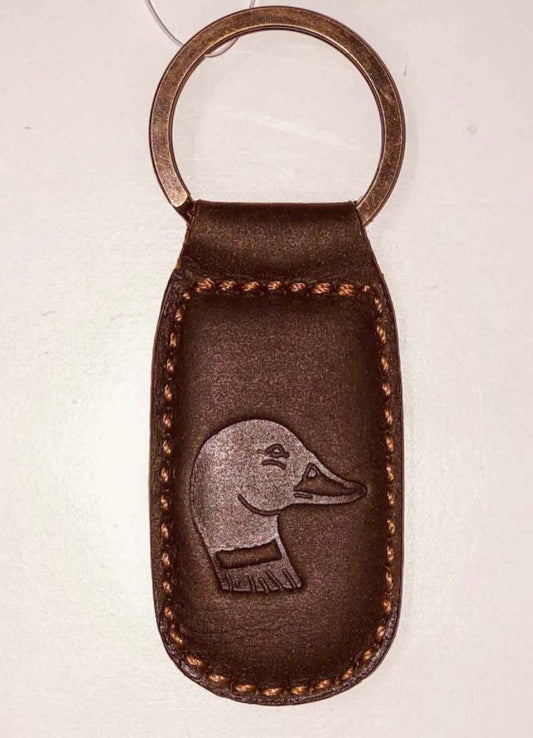 Leather Duck Keychain