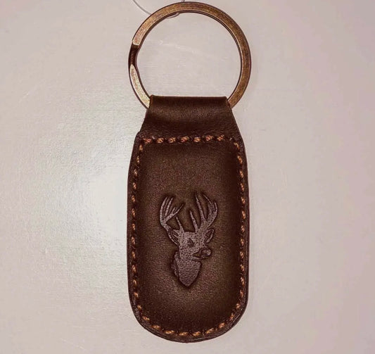 Leather Deer Keychain