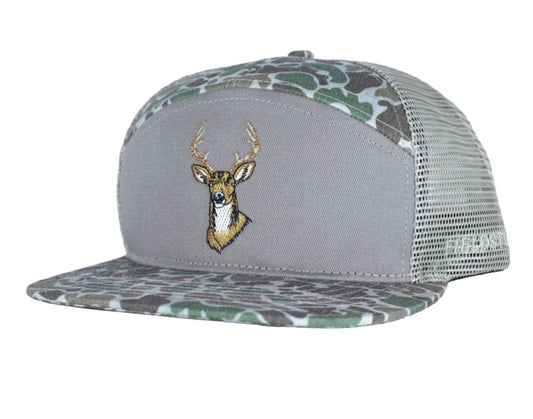 7 Panel Camo Deer Mount Hat