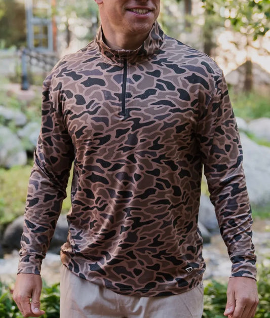 Performance Quarter Zip - Gauge Camo