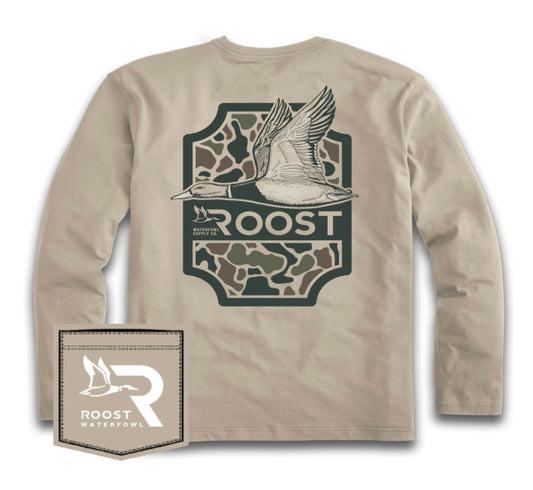 Youth Roost Camo Shield Long-sleeve